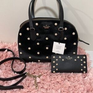 Kate Spade ♠️ rare pearl bag and wallet set nwt